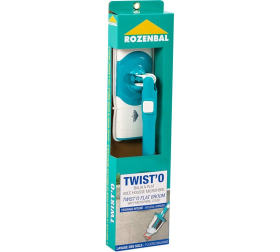 Швабра TWISTO с системой отжима с насадкой из микрофибры ROZENBAL R320064