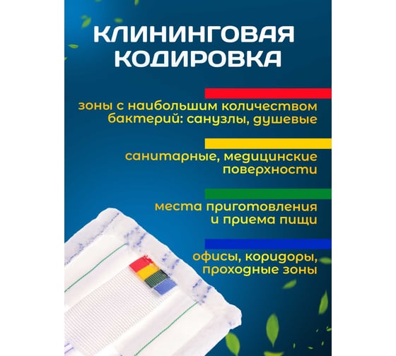 Плоский МОП ACG "Микрофибра" мягкий абразив 50 см, карман + ушки (1шт.) 1005591