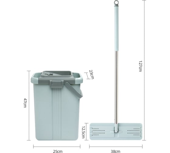 Швабра с двойной системой полоскания и отжима RoomBroom RB2075