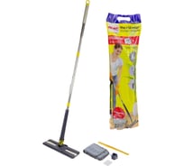 Швабра с отжимным механизмом WMC TOOLS "бабочка" и скребком WMC-3H(blue)(56854)