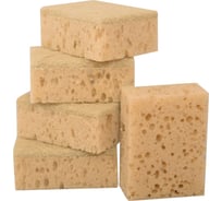 Хозяйственная губка МУЛЬТИДОМ набор 5 шт, размер 9.5x7х3.7 см, бежевый ПМ62-68