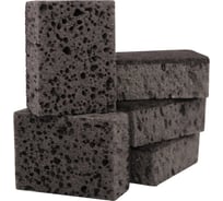 Хозяйственная губка МУЛЬТИДОМ набор 5 шт, размер 9.5x7х3.7 см, серый/черный ПМ62-72