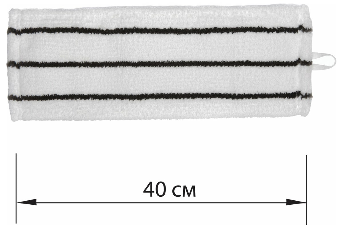 Плоская насадка МОП для швабры/держателя ЛАЙМА EXPERT 40 см, уши/карманы,  микрофибра/скраб 605313 - выгодная цена, отзывы, характеристики, фото -  купить в Москве и РФ