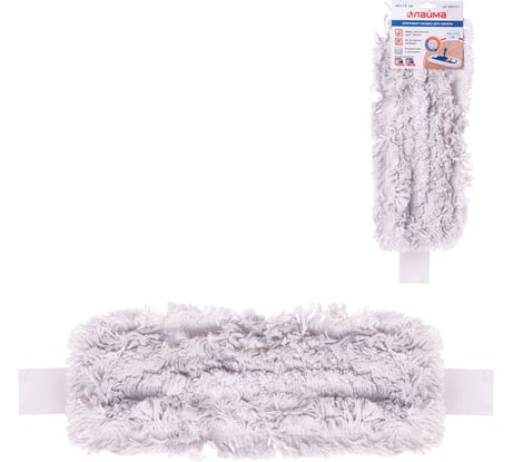 Насадка МОП LAIMA плоская для швабры/держателя 40 см, уши/карманы,хлопок 603121