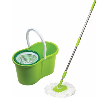 Набор для уборки LAIMA,ведро 7 л с отжимом, швабра с круглой насадкой, 603624