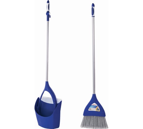 Совок для мусора LAIMA со щеткой-сметкой, 601474