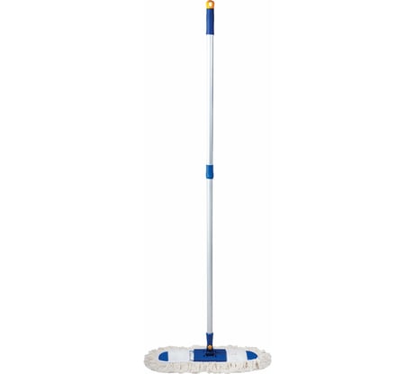 Швабра LAIMA-рамка 40 см, алюминиевый телескопический черенок 130 см,МОП хлопок 601464