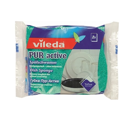 Губка для посуды VILEDA Pur Active 2 шт. 169490 1