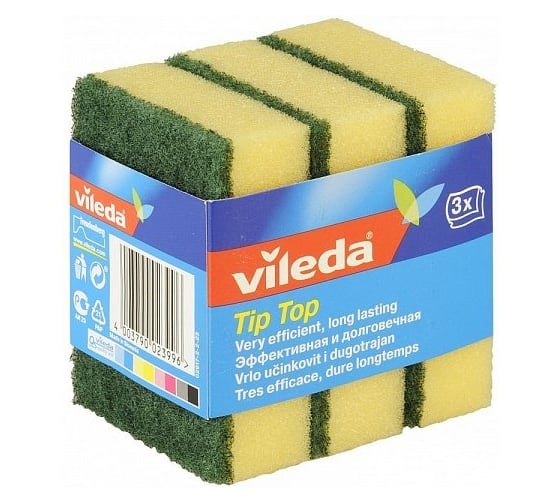 Классическая губка VILEDA Tip-Top 3 шт. 106067