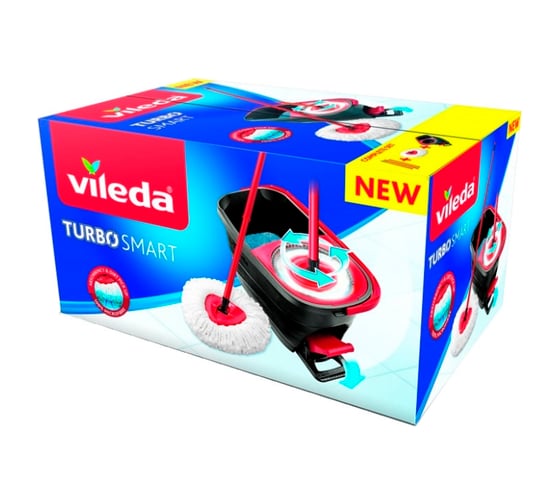 Набор для уборки со шваброй и ведром Vileda Turbo Smart 166140 163426