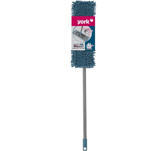 Швабра с флаундером YORK Salsa 40 см, телескопический черенок 130 см, еврорезьба, МОП микрофибра 081300 1