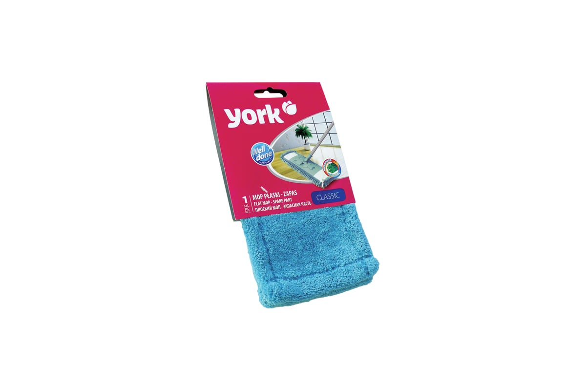 Плоская насадка YORK МОП Classic для швабры/держателя 40 см, карманы ...