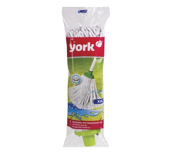 Веревочная насадка для швабры YORK МОП XXL крепление еврорезьба, хлопок, ворс 28 см, 250 г 73000 604549