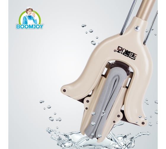 Самоотжимная швабра-бабочка Boomjoy с губкой ПВА, 27,5 см KGJY8066