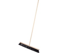 Тротуарная деревянная щетка РемоКолор 500x65 мм, в сборе с черенком 1200 мм, резьбовое соединение, 1 шт. 60-2-005