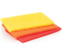 Кухонные жесткие губки для сверхстойких загрязнений PATERRA SCRAB 3 шт, 100х150 мм 406-044