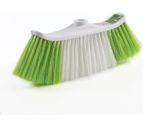 Щетка для уборки ЛЮБАША, ширина 25 см, щетина 8 см двухцветная, пластик, крепление еврорезьба 605030