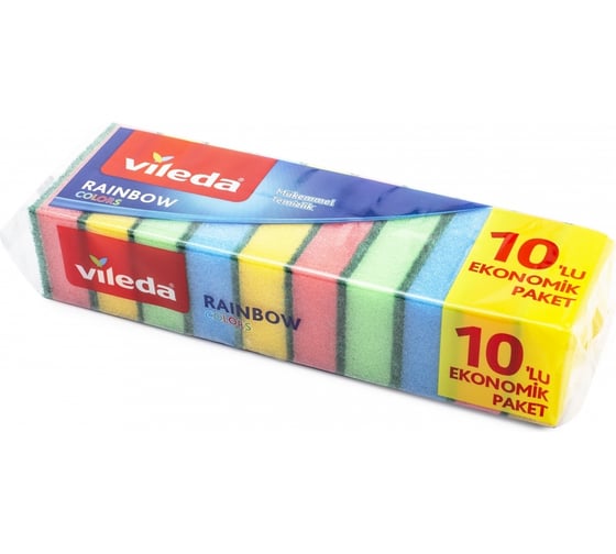 Губка Vileda радуга 10 шт 141128