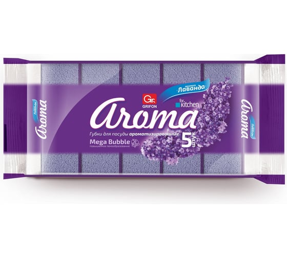 Губки для посуды из поролона Grifon АРОМА 5 шт. Б0041963