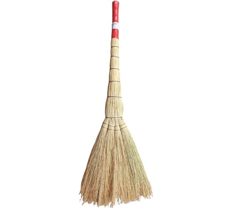 Веник 4-х лучевой IMPERA проволока, люкс, ручка в пленке, сорго 700008