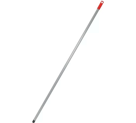 Ручка для швабры NV алюминиевая, цвет красный, 130 см, с резьбой NV-138R