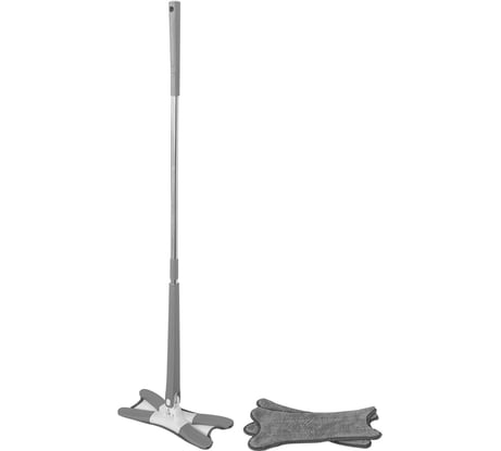 Швабра Х-образная с функцией отжима ISMA серая, 1300x370x150 мм ISMA-22(grey)(55054)