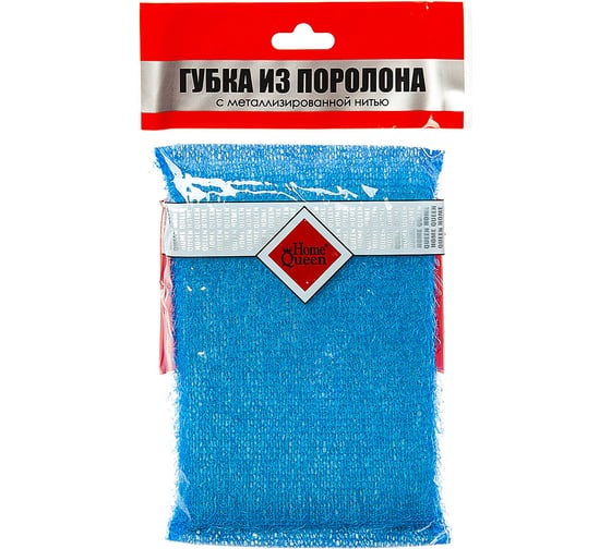 Губка из поролона в ворсистой сетке HomeQueen 56538