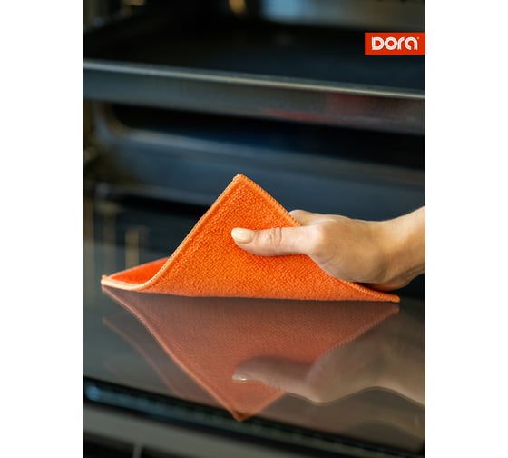 Салфетка из микрофибры Dora Антижир, 17х15 см 2001-009