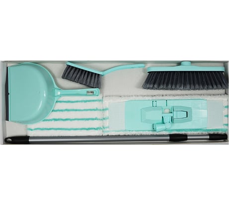 Набор для сухой и влажной уборки In'Loran 6 предметов, мятный NBR-83TF