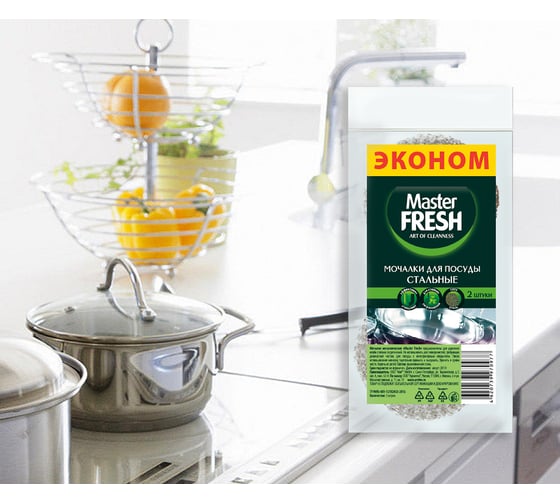 Металлические мочалки для посуды Master FRESH ЭКОНОМ 2 шт. С0006108