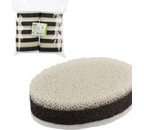 Набор губок для мытья посуды трехслойных Рыжий кот KS-09 (белый/черный), 10 шт 107572