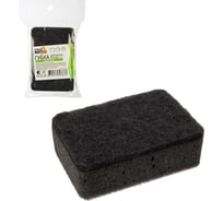 Губка для мытья посуды двухслойная прямоугольная Рыжий кот KS-08 (черный) 107567