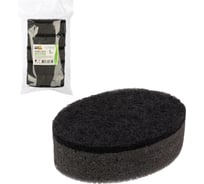 Набор губок для мытья посуды двухслойных овальных Рыжий кот KS-07, 5 шт (черный) 107565