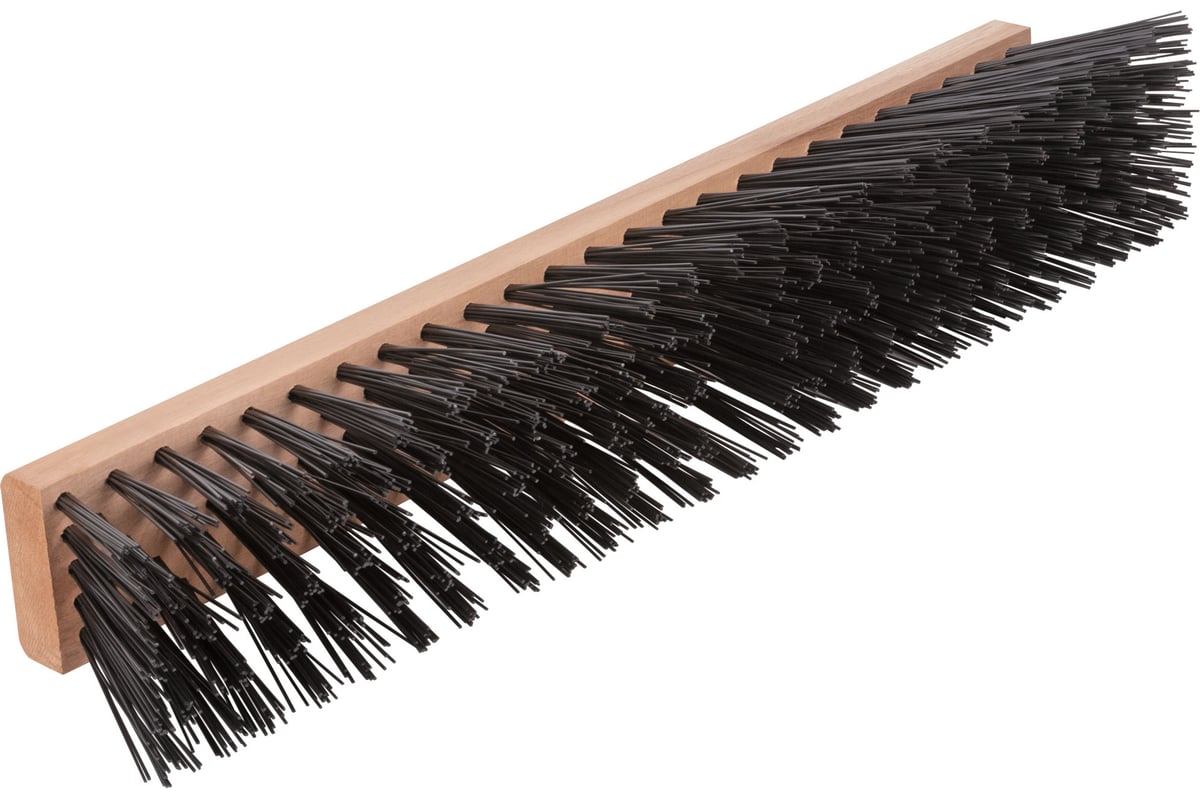 Щетка уличная FIT Профи деревянная, жесткая щетина, отверстие с резьбой ...