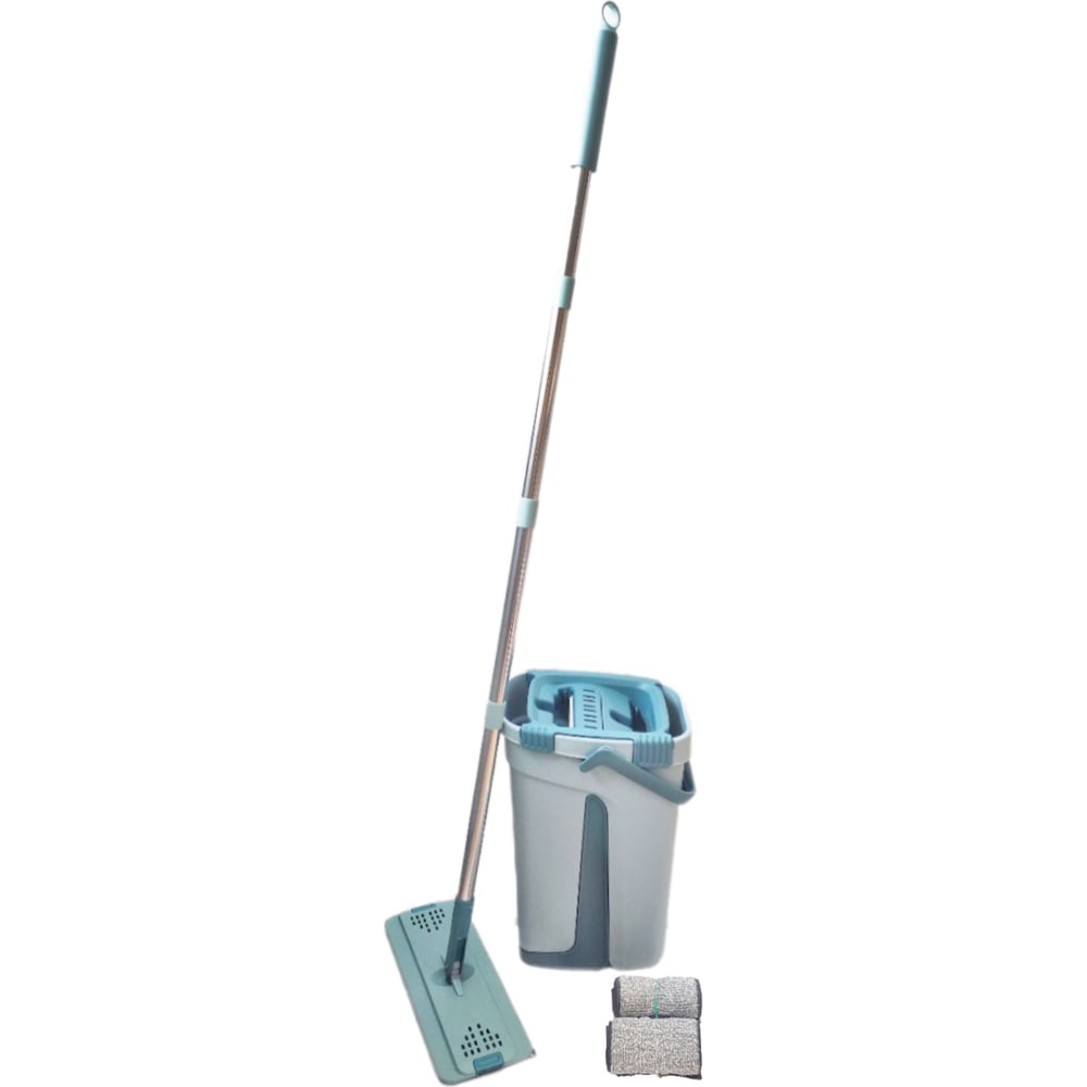 Набор швабра с ведром IHome мятный, 38x26x23 см, 2 насадки N18097 ...
