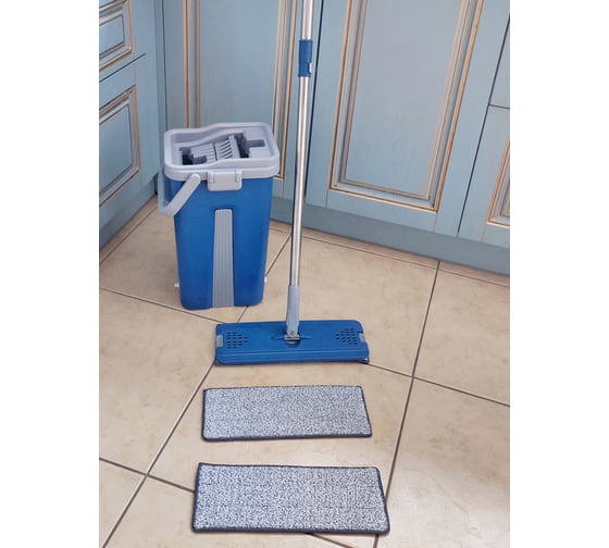 Набор швабра с ведром IHome синий, 39x23x24см, N18098