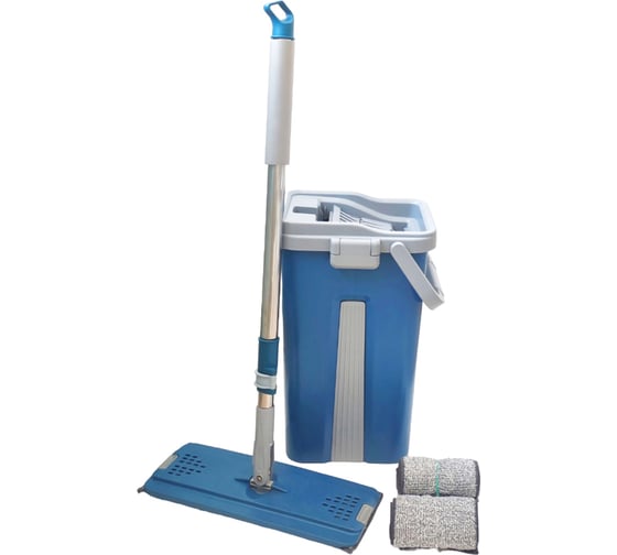 Набор швабра с ведром IHome синий, 39x23x24см, N18098