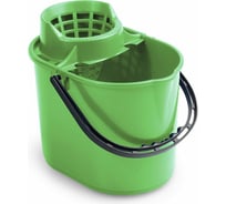 Пластиковое ведро с отжимом TTS 12 литров, зелёное 00005272