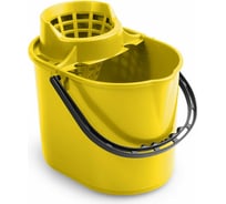 Пластиковое ведро с отжимом TTS 12 литров, жёлтое 00005273