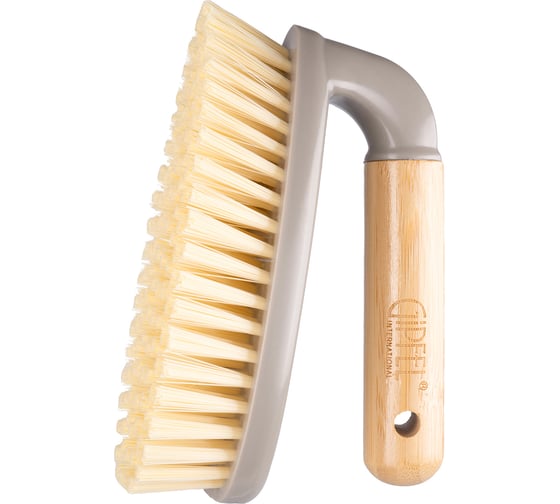 Щетка утюжок Gipfel CLEAN SERIES, 14,5x7х9,5 см. материал: пластик, бамбук, серо-бежевый 52406