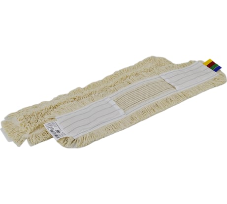 МОП плоский A-VM 60x11 см, хлопок, рамочный, белый, резаный край CN3031