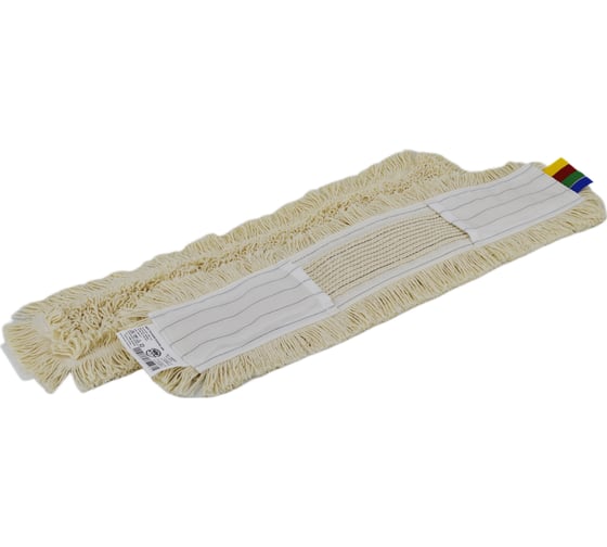 МОП плоский A-VM 60x11 см, хлопок, рамочный, белый, резаный край CN3031 1