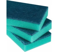 Губки для посуды Vega поролон с абразивным слоем, 9х6.5х2.4 см, 10 шт. 322711