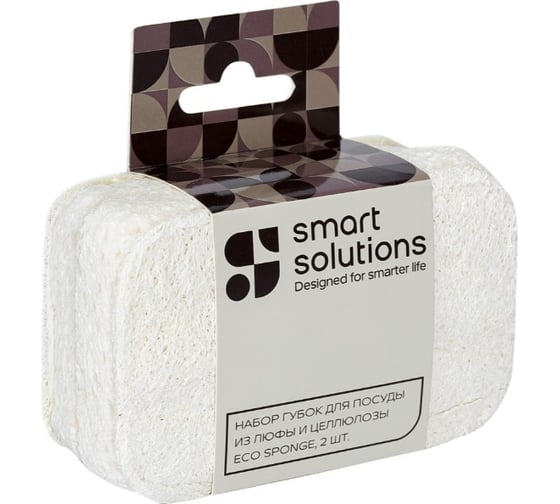 Набор губок для посуды из люфы и целлюлозы Smart Solutions Eco Sponge, 2 шт. SS0000102