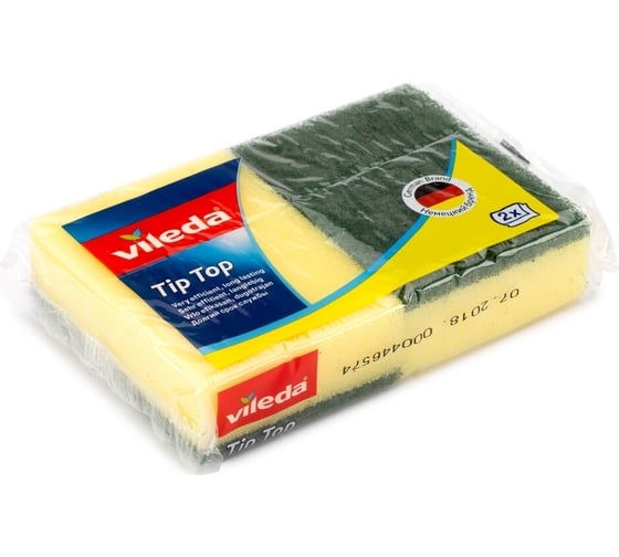 Классическая губка VILEDA Tip-Top 2 шт. в уп., набор 4 шт. 169646/4