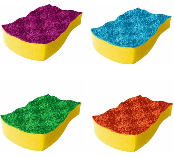 Губка VILEDA Pur Colors 3+1 шт., набор 4 шт. 159926/4 1