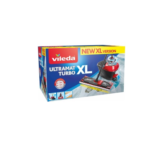 Набор для уборки со шваброй и ведром VILEDA Turbo 163422 - выгодная цена,  отзывы, характеристики, фото - купить в Москве и РФ