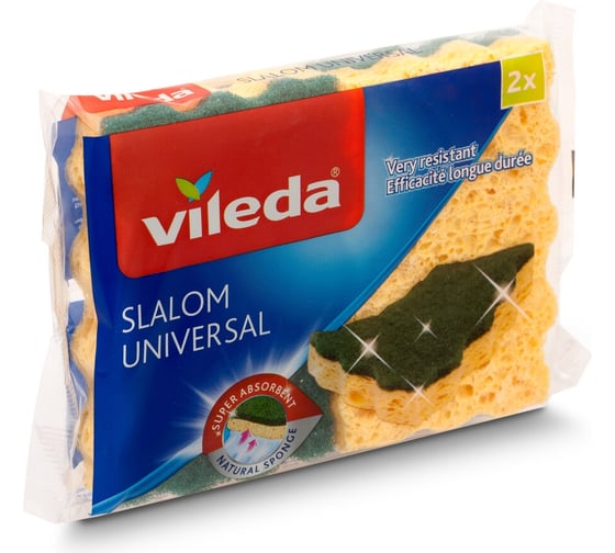 Губка VILEDA СЛАЛОМ 2 шт., набор 3 шт. 113625/3