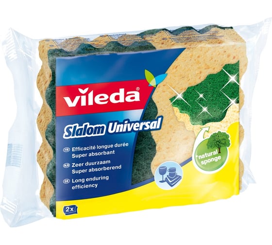 Губка VILEDA СЛАЛОМ 2 шт., набор 3 шт. 113625/3