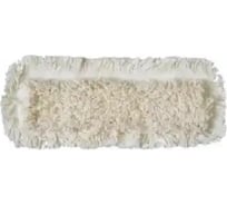 Плоский МОП A-VM 40x15 см, хлопок, ухо+карман, белый, резаный край CN3042